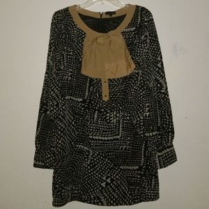 Patterned Shirt Dress